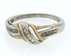 Great 10kt Two-tone Gold Diamond Band