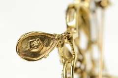 14K Yellow Gold Victorian Opal Seed Pearl Ornate Elaborate Pin/Brooch