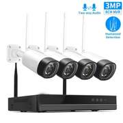 8CH 3MP 1536P Wireless CCTV Security System NVR Kit