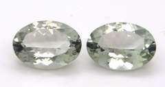 Unbelievable 20.05ct Pair of Oval Cut Green Amethyst Stones