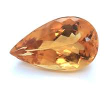Exceptional 26.83ct Pear Cut Citrine Gemstone