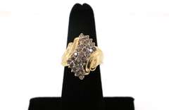 Excellent 1.00 cttw Diamond Cluster Ring in 14kt Yellow Gold
