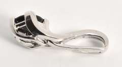 Modern WG, Black Onyx, & Diamond Pendant