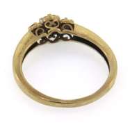 Pretty Floral Diamond Cluster Ring in 10kt yellow gold