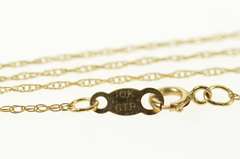 10K Yellow Gold 0.8mm Cable Chain Classic Simple Twist Necklace