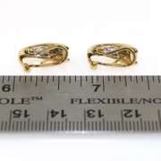 Contemporary 14kt Yellow Gold Cufflinks with Baguette Diamonds