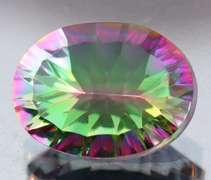 Rainbow color 9.69ct concave cut Mystic Quartz