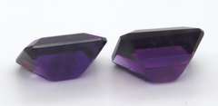 Charming Pair of Emerald Cut Amethyst Gemstones, 32.36cts