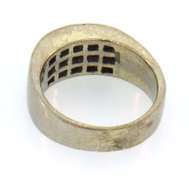 14k white gold diamond channel set band ring
