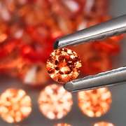 Brilliant 4.20ct Mandarin orange Songean Sapphire set