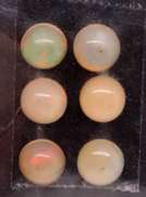 Stylish Group of 6 Round Cut Ethiopian Opal Gemstones, 5.54cts