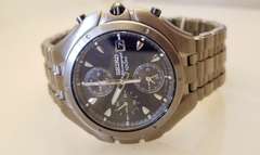 Seiko Men's Titanium Alarm Chronograph Watch New with Tag