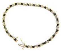 Gorgeous Yellow Gold Sapphire & Diamond S Link Bracelet