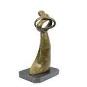 Male and Female Kissing Bronze Sculpture Marble Base Figurine