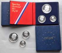 3 1976 S Proof  Silver Bicentennial Sets