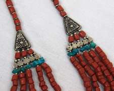 2 Lot of Turquoise and Coral Necklaces