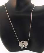Cute 14k white gold butterfly necklace with diamonds