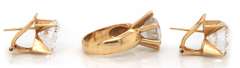 14K GOLD LADIES HUGE CZ RING WITH MATCHING STUDS
