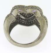 Exciting White Gold 3ctw Diamond Pave Heart Ring