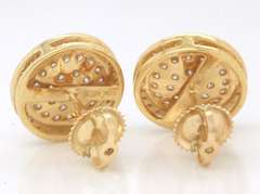 Dazzling Yellow Gold Diamond Earrings