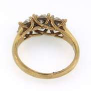 14k yellow gold three diamond ring