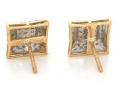 Beautiful Yellow Gold Diamond Earrings