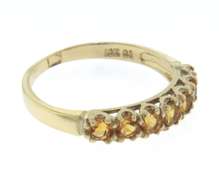 Simple Yellow Gold Citrine Band