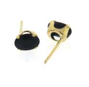 Nice Oval Blue Sapphire Stud Earrings