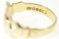 9K Yellow Gold Traditional Irish Celtic Claddagh Wedding Ring