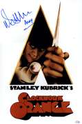 Clockwork Orange Malcolm McDowell Autograph Signed 12x18 Poster Photo ACOA