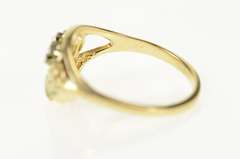 10K Yellow Gold Black Hills Leaf Birthstone Peridot Bypass Ring