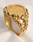 Tasteful 1851 $1 Gold Piece Ring