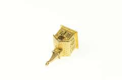 14K Yellow Gold 3D Church Chapel Lords Prayer Stanhope Charm/Pendant
