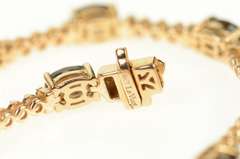 14K Rose Gold 3.90 Ctw LeVian Smoky Quartz Diamond Tennis Bracelet