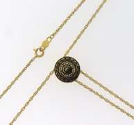 Amazing Yellow Gold Pocket Watch Chain w Sliding Adjustment