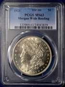 1921 Morgan Silver Dollar PCGS MS63 Wide Reeding Top 100 VAM-28.