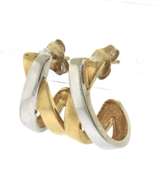 Beautiful Two Tone High Polish Bypass Earrings