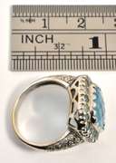 Wonderful 18k WG Blue Topaz Ring