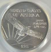 PCGS MS69 graded 2004 $25 Statue of Liberty Platinum Eagle