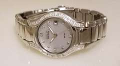 Ladies Citizen EW0970-51B MODENA Eco-Drive Stainless Steel Diamond Accent Watch