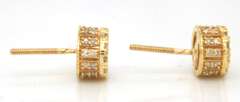 Charming Diamond Yellow Gold Earrings