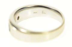 14K White Gold 0.30 Ctw Men's Diamond Sapphire Wedding Band Ring