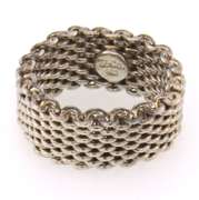 Sterling silver Tiffany & Co mesh chain ring