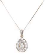 Fabulous RBC Diamond in Pear Shaped Diamond Pendant on Chain