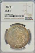 Near Gem BU 1889-P Morgan Silver Dollar. NGC MS64
