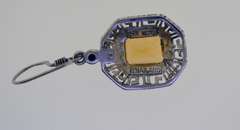 Sterling Silver Greek Key Citrine Pendant And Earrings Set