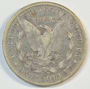 Ultra rare 1879-CC Morgan Silver Dollar. High end VF/XF