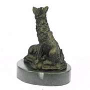 Miniature Wolf Family Bronze Sculpture