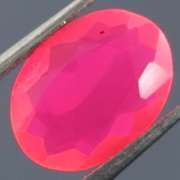 Killer 1.19ct play of color faceted pink Opal