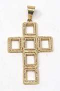 Fancy Yellow Gold Cross Pendant
